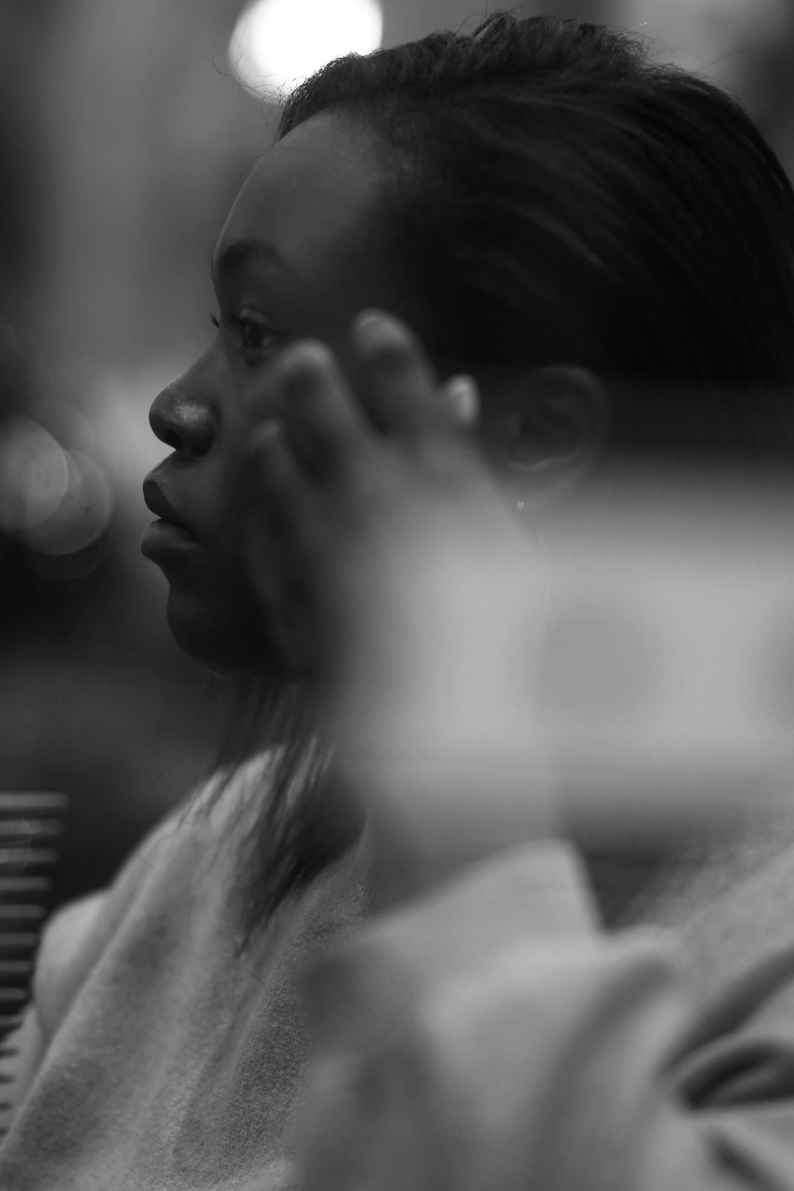 Photo en noir et blanc, portrait d'Ino Mara